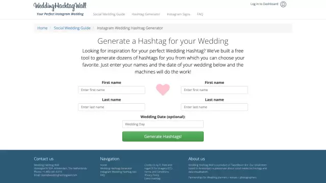 Wedding Hashtag Wall