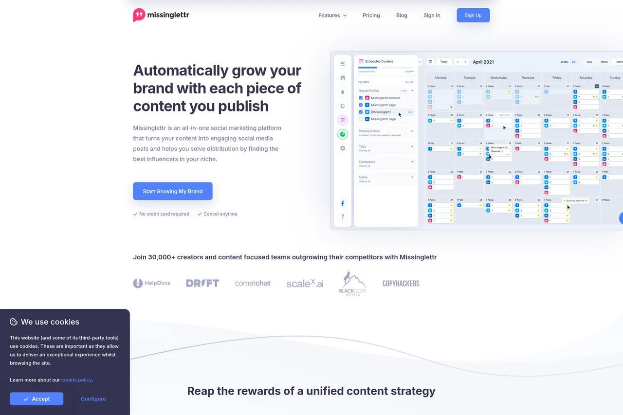 Why choose Missinglettr for effortless posting?