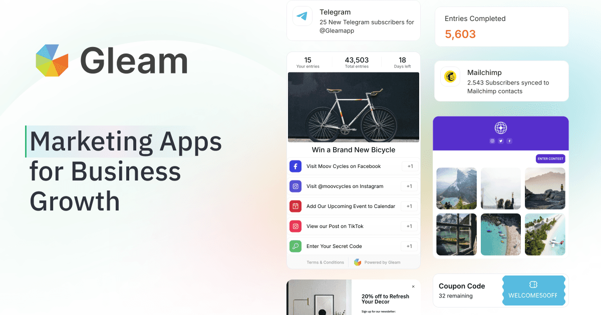 Why choose Gleam for social giveaways and contests?