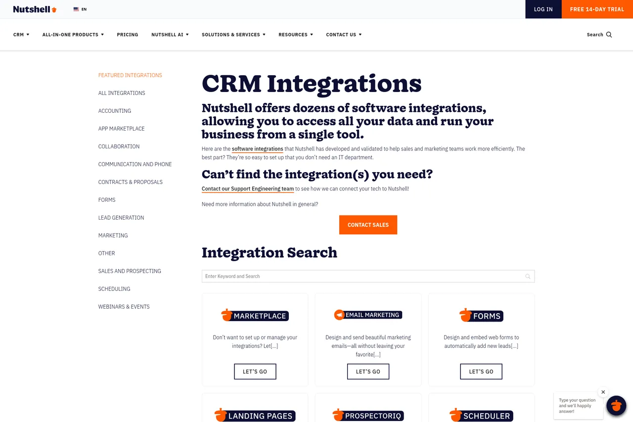 Почему Nutshell — лучший для CRM интеграций?