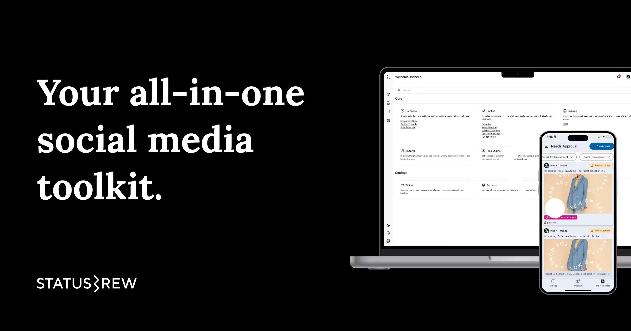 Why choose Statusbrew as a Send Social Media alt?