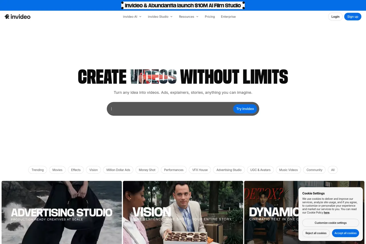 Pourquoi choisir Invideo AI pour vos vidéos?