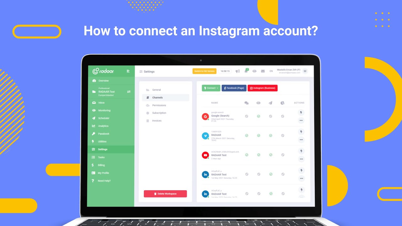 How to connect an Instagram account?
