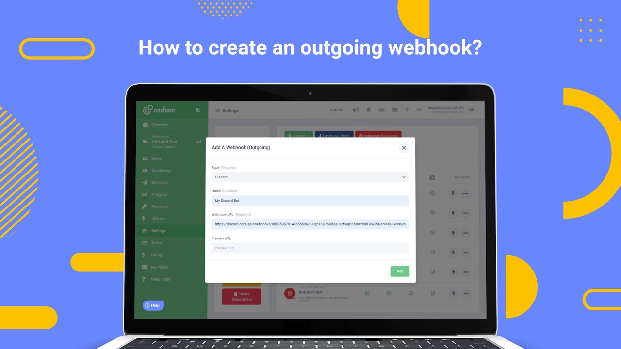 How to create an outgoing webhook?