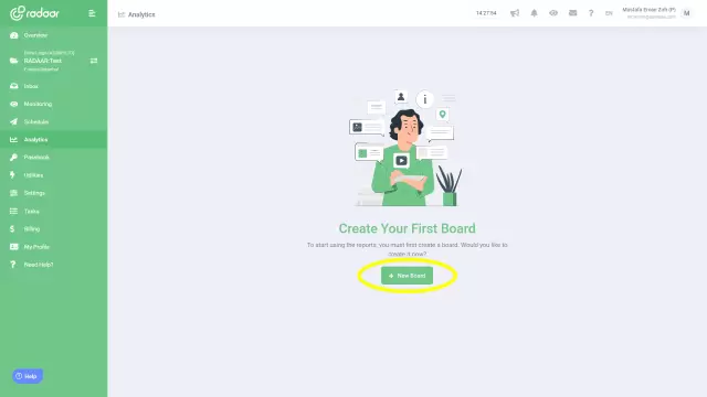 Then, click on the + New Board button to create your board.