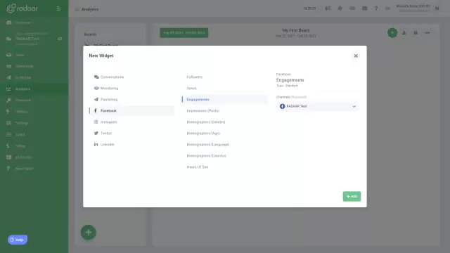 Then, select the report card you need under the relevant category. Say, for example, you want to know if your Facebook account gets a better engagement. To d...