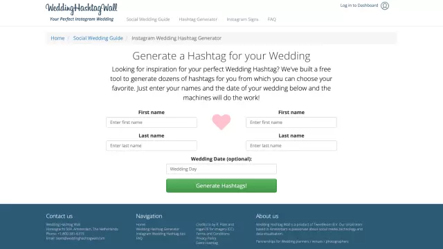 Wedding Hashtag Wall