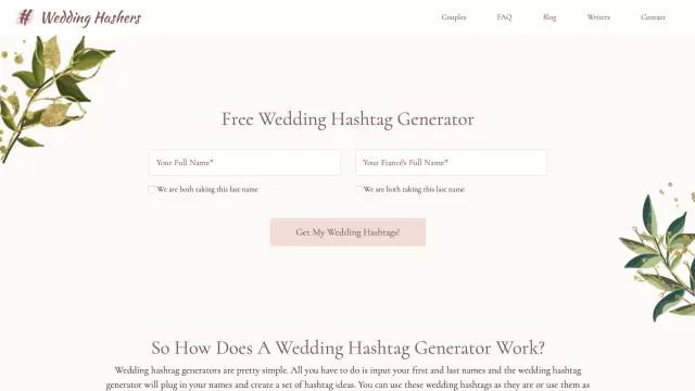 Wedding Hashers