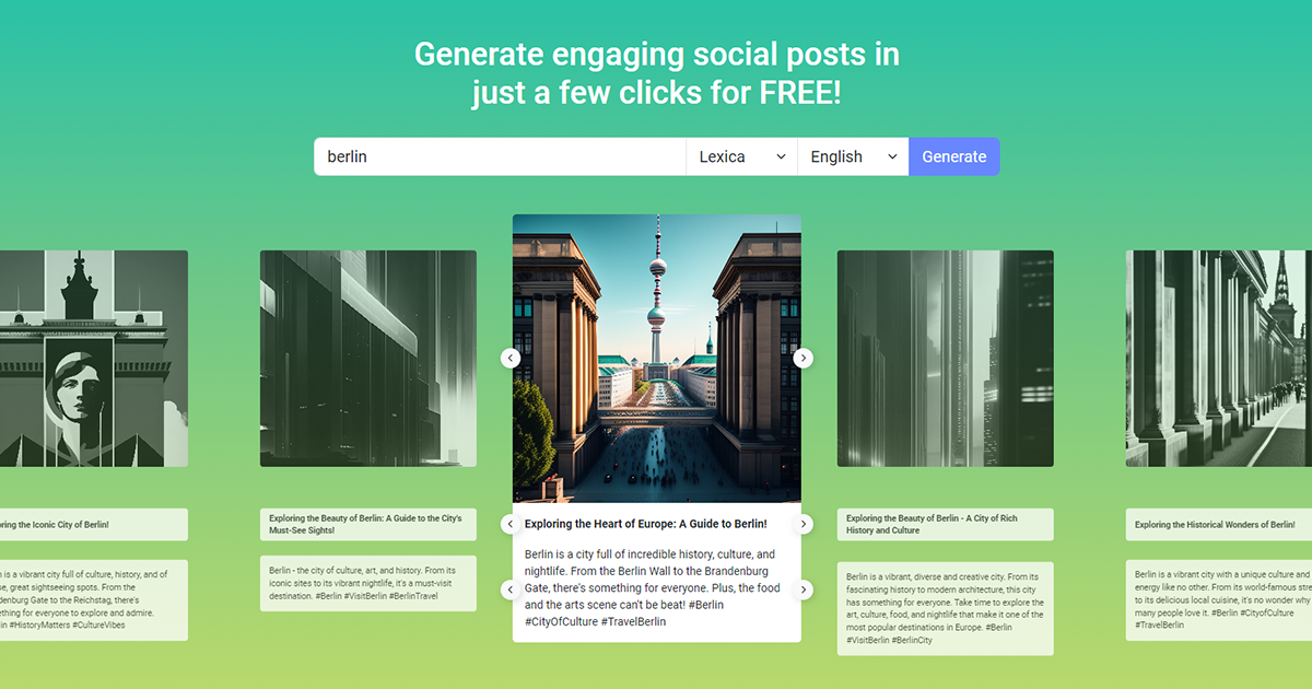 AI-Powered Social Media Post Generator | RADAAR